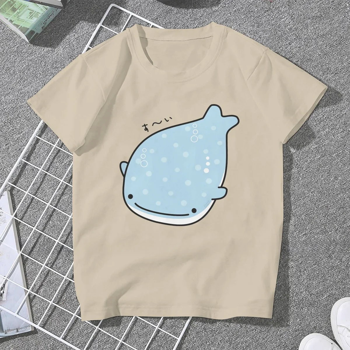 Jinbesan O Neck TShirt Whale Sea Animal Fabric Basic T Shirt Woman Individuality 5XL Big Sale