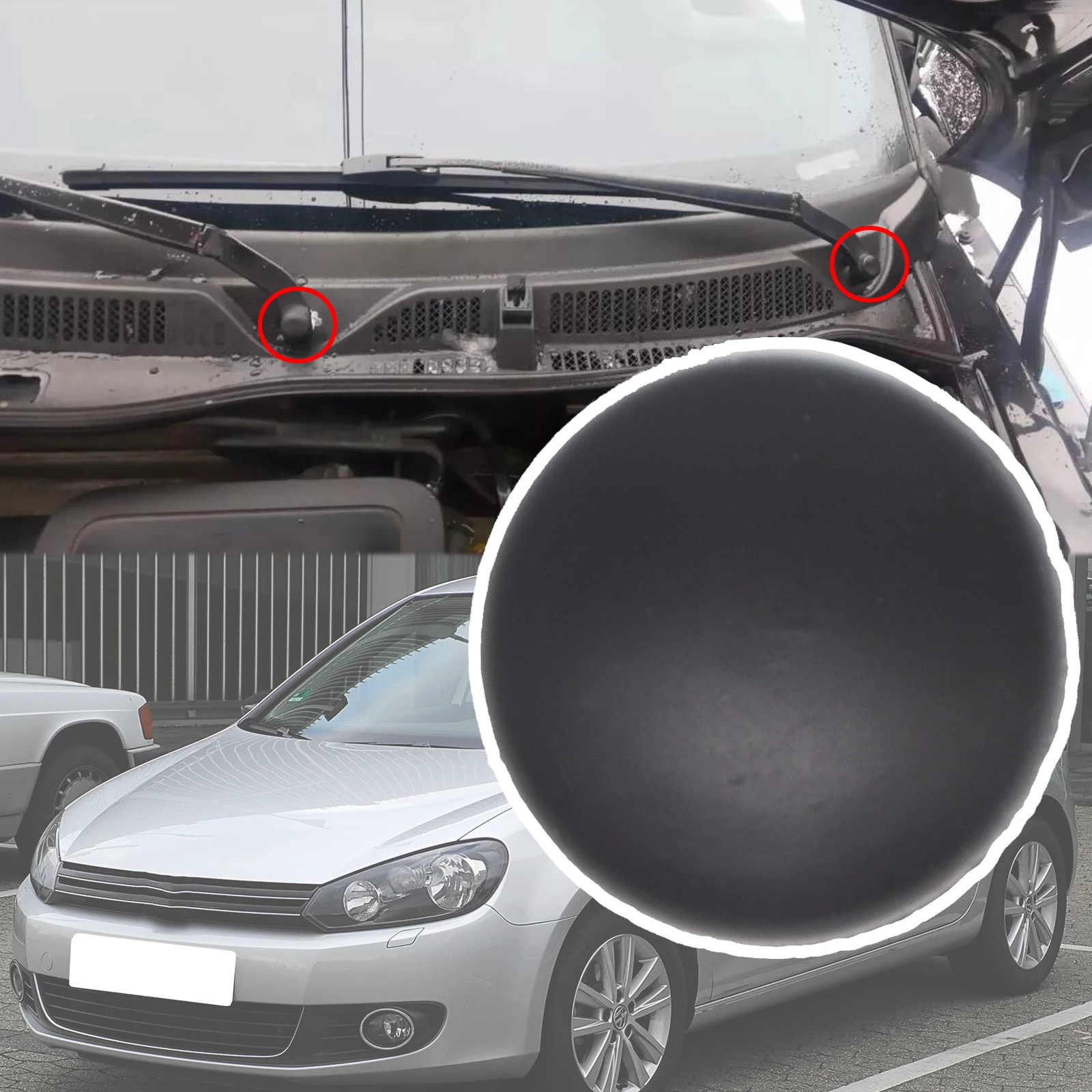Tampa da porca do braço do limpador dianteiro, Tampa do balancim do parafuso, VW Golf 4, 5, 6, 7, MK4, 1J, MK5, MK6, 5K, MK7, 1997-2015, 2016, coelho GTI, Variante Vento