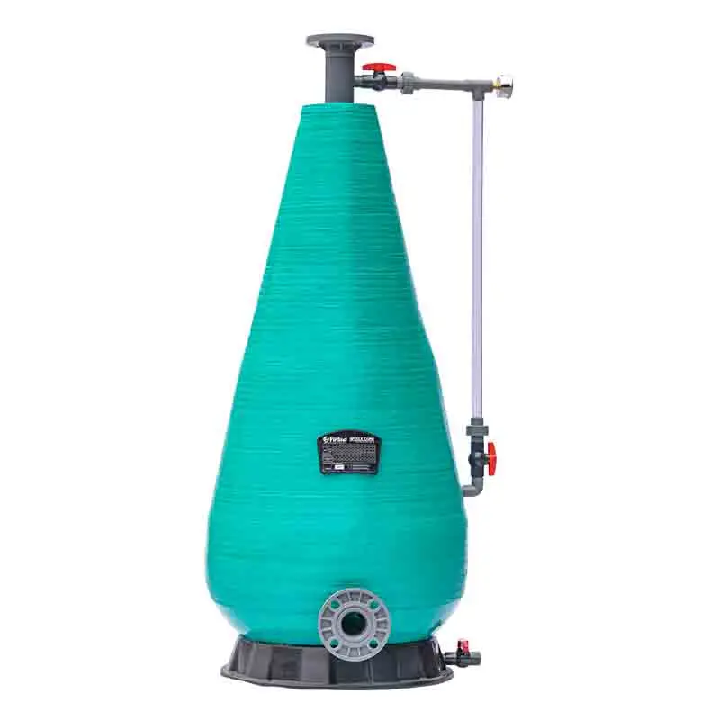 

Recirculating Aquaculture System Oxygen Cone for Indoor Fish Farming Fiberglass+Resin Material 400x1050 Size 6q/h