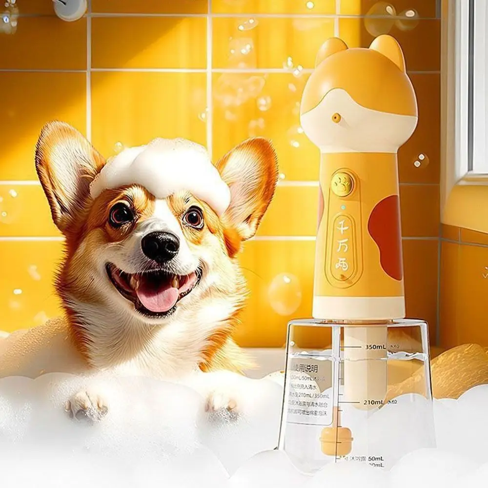 

USB Charging Dog Cleaning Bathing Automatic Soap Dispenser Shampoo Foamer Pet Cleaning Foam Machine Handhold One Button Bubble