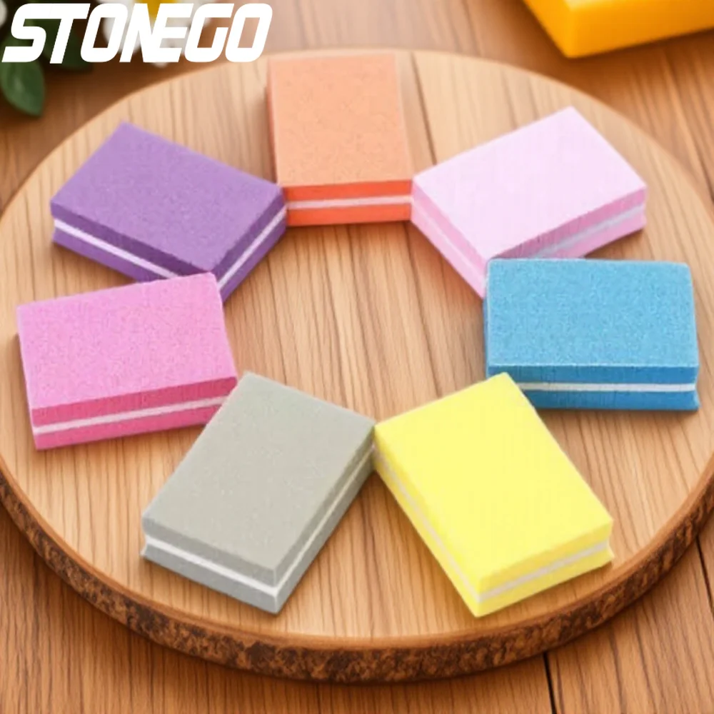 10 قطع من إسفنجة الرملي الصغيرة، أداة مانيكير لملفات الأظافر من الأكريليك، ملحقات العناية بالأظافر الاحترافية