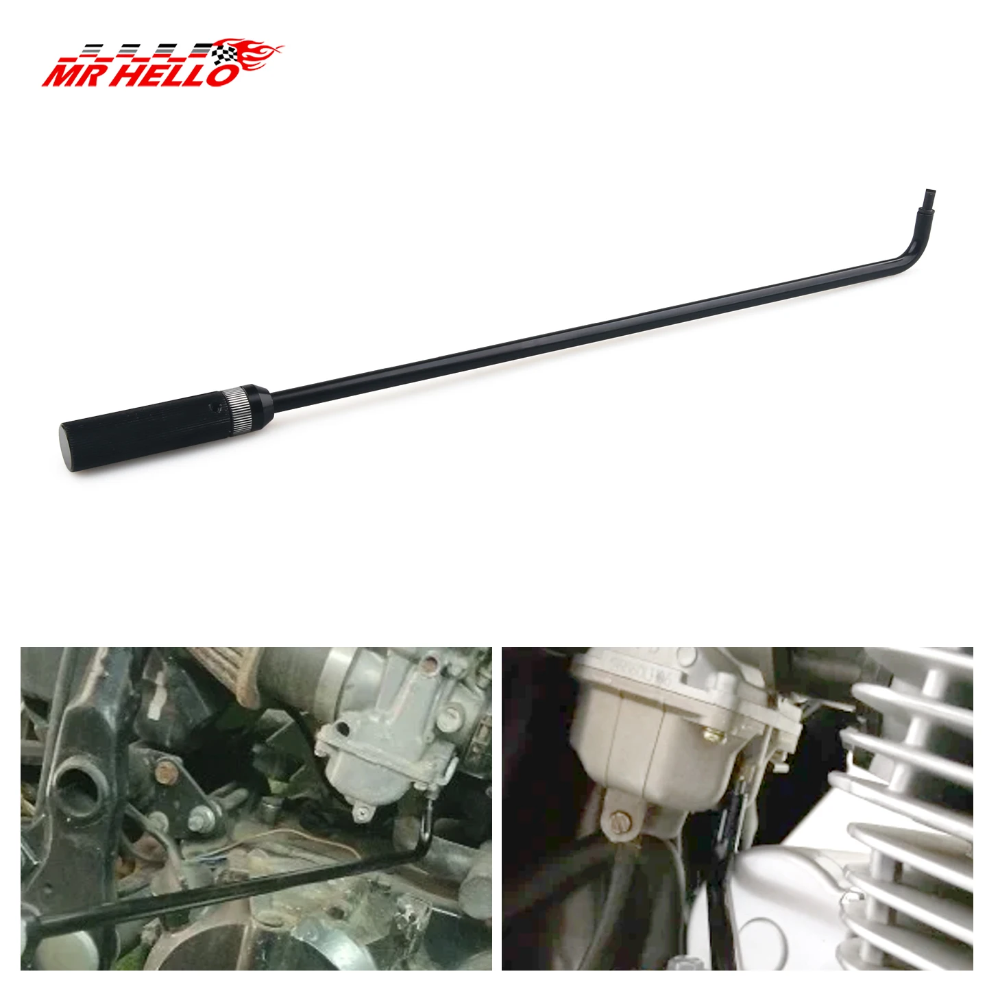 

Инструмент для регулировки пилотного винта карбюратора 16,34 дюйма 110 ° Угловая металлическая универсальная головка для снегохода ATV UTV