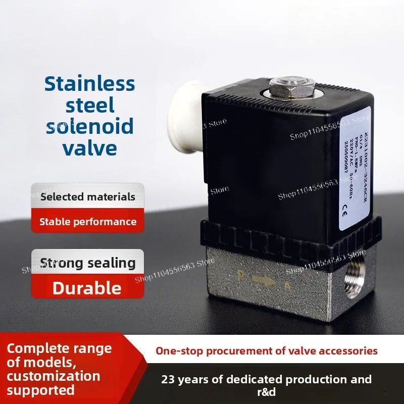 Stainless Steel Direct Acting Solenoid Valve, for Air and Gas Systems