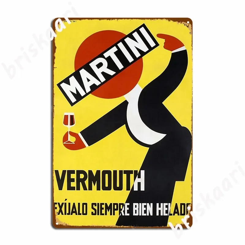 Martini Vermouth Exijalo Siempre Bien Helad Metal Signs Wall Mural Wall Retro Plaques Tin sign Posters
