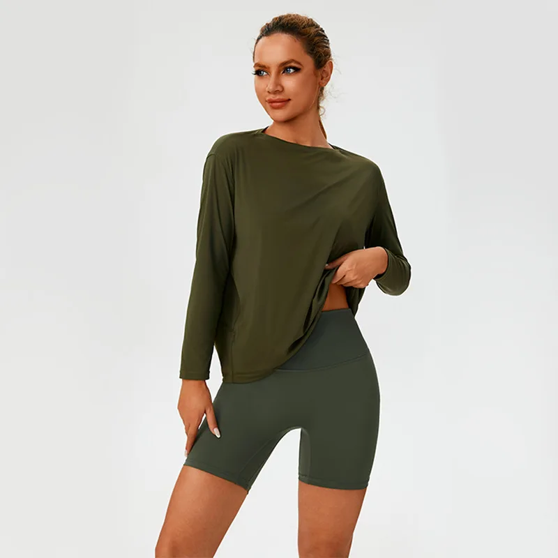 Fitness Women's Gym Clothes Sports Top Woman Gym Arm Sleeves Woman Fashion Youth Women's Blouses Clothing Sportswear Shirt Yoga
