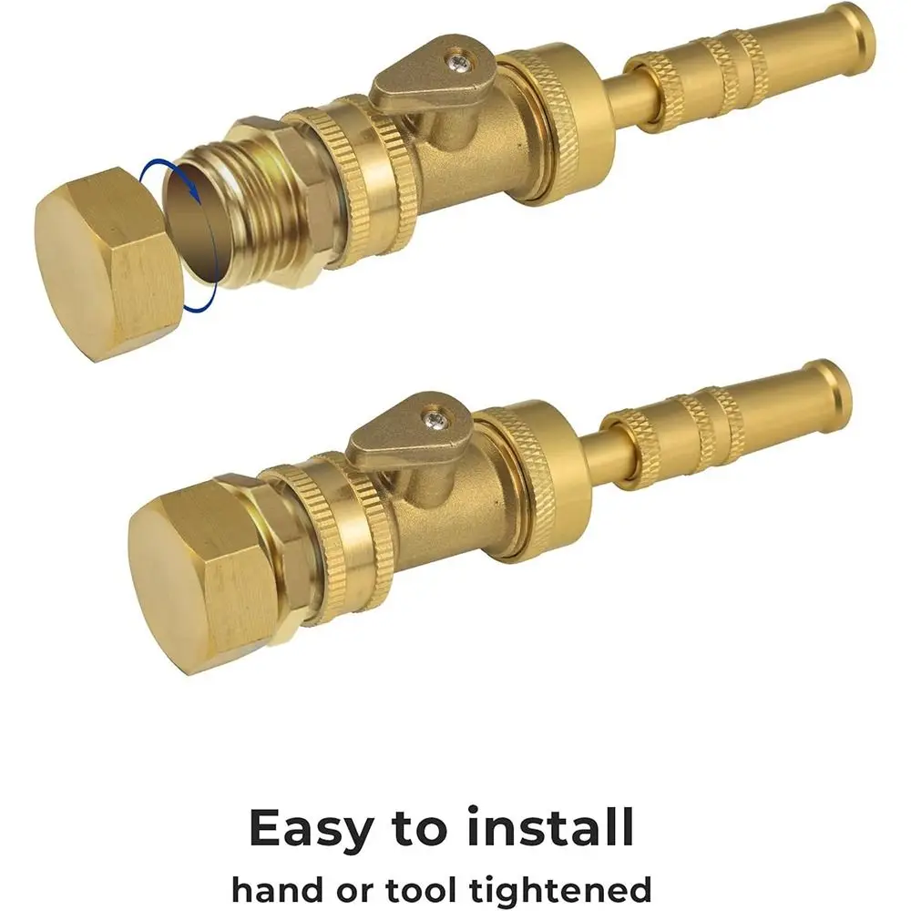 

New 1/2" Garden Hose End Caps Brass With Washers Female Caps Hose Cap