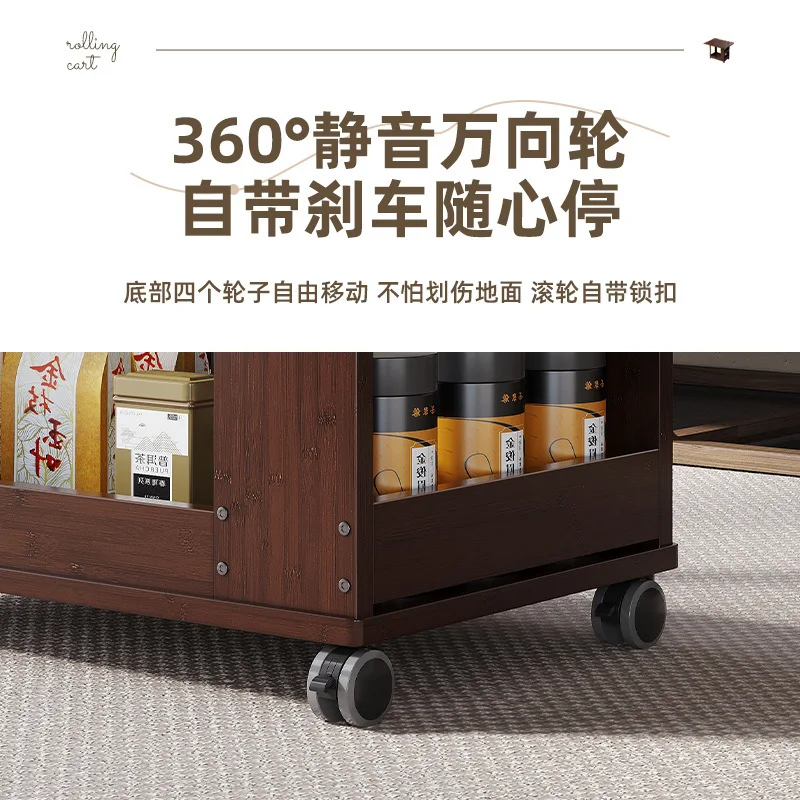 Movable side table, side cabinet folding coffee  , side table small coffee table