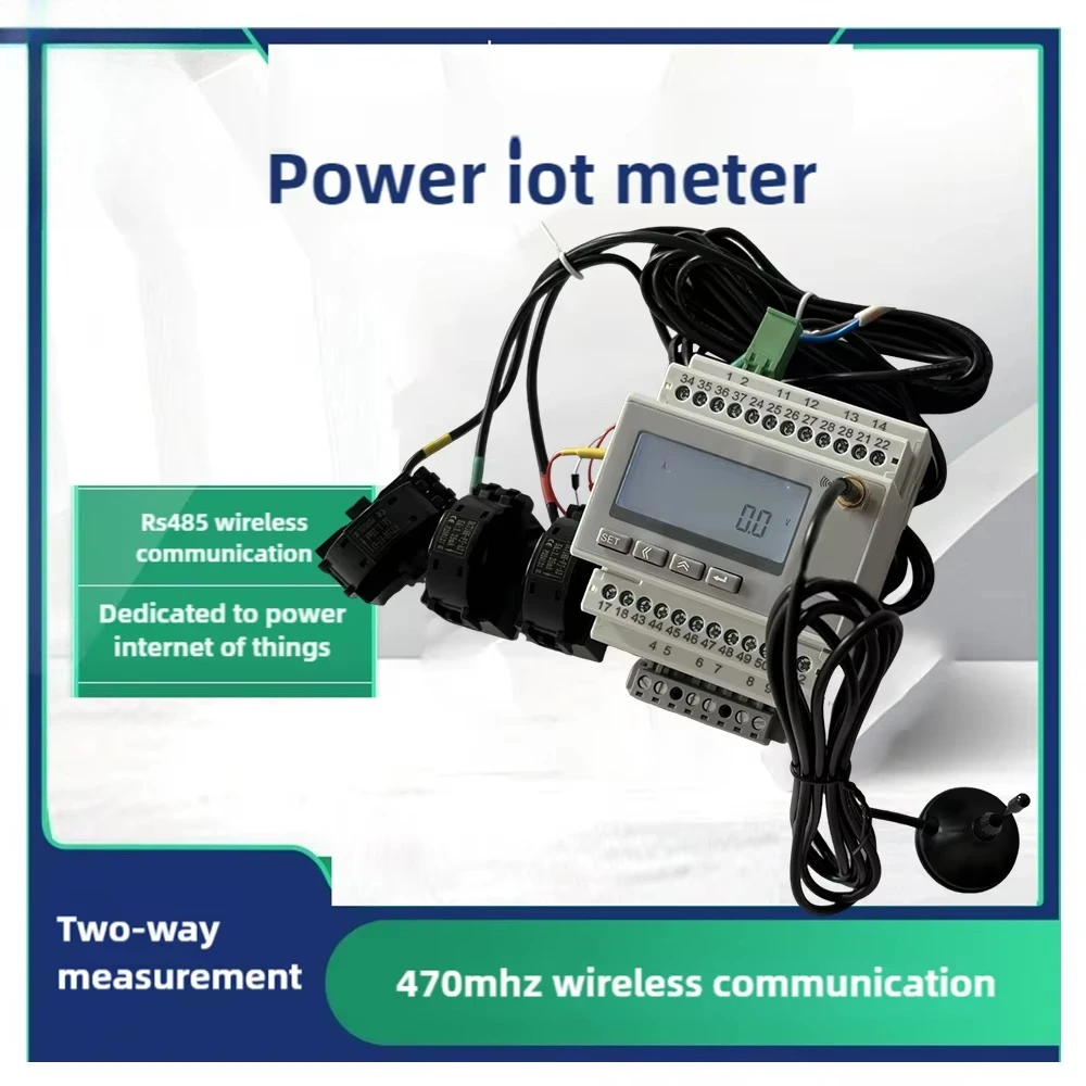 Three Phase Wireless Intelligence IOT Energy Meter for Networks RS485 Wireless Connectivity iConnectivity Power Quality Analysis