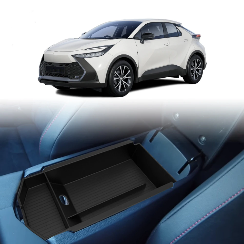 Silikonowa taca na podłokietnik ABS do Toyoty CHR C-HR 2024 2025+ Akcesoria samochodowe — zdjęcie 3