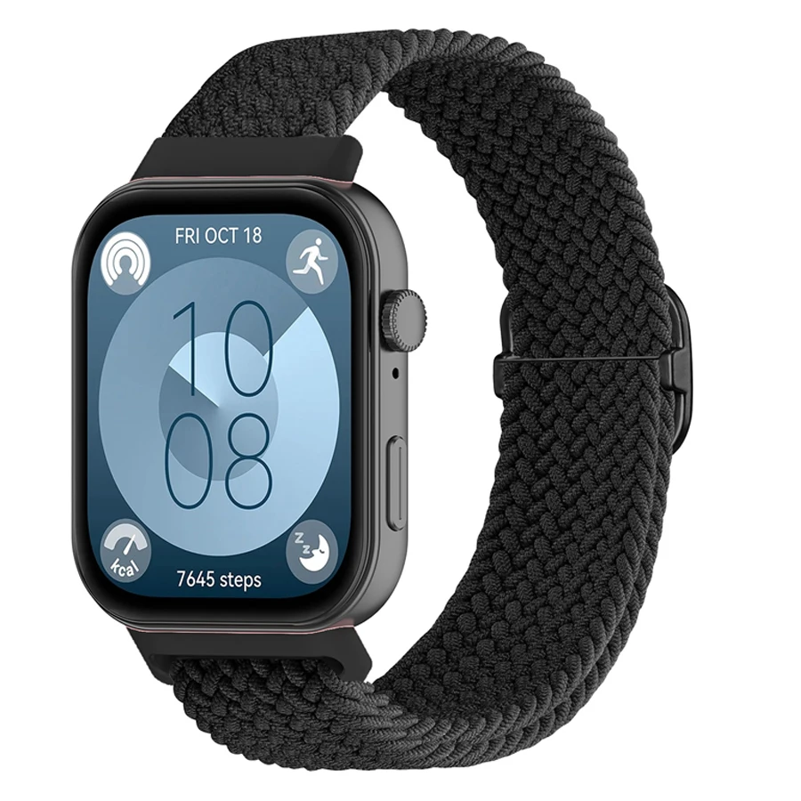 Gevlochten elastische nylon band voor Huawei Watch Fit 5/4/3 armband vervangende polsband voor Huawei Watch Fit 4 Pro/5 Pro riem