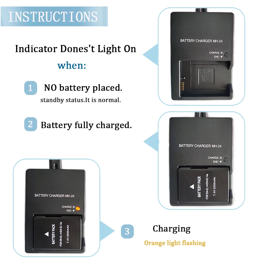 Ładowarka MH-24 do aparatu Nikon EN-EL14 EN-EL14a do aparatu P7000 P7100 D3100 D5100 D3200 ENEL14 EL14A