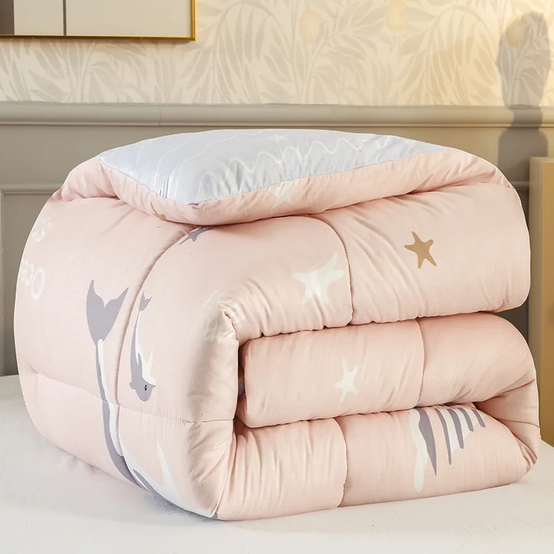 2026 Winter Thick Warm Quilt Insert Washed Cotton Four Seasons Dorm Thickened Autumn and Winter Quilt Core Winter Thick Quilt
