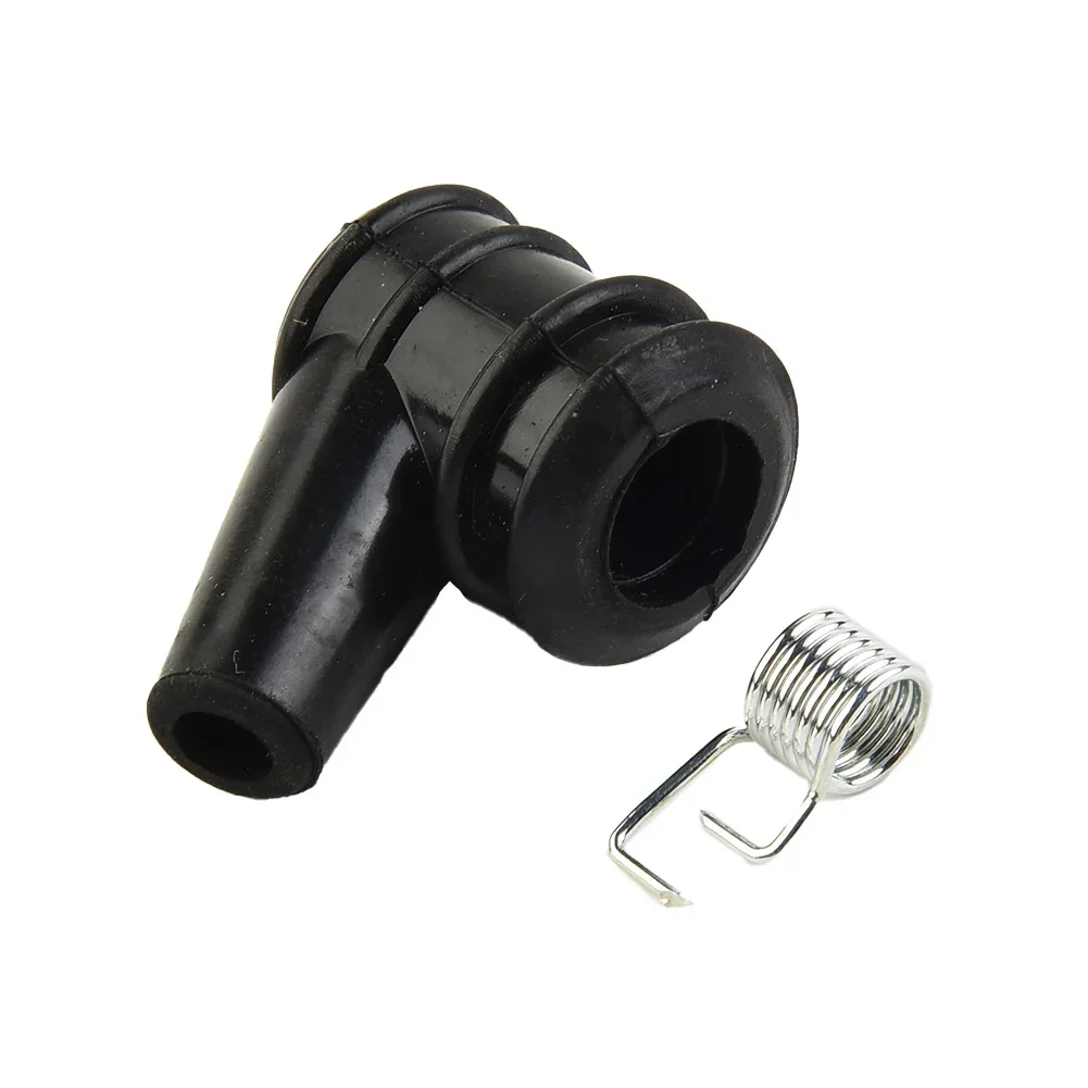 Universal Spark Plug Cap Rubber Ignition Coil Cap & Spring Spare Parts For 5mm HT Garden Chainsaw Spark Plug Cap Replacement