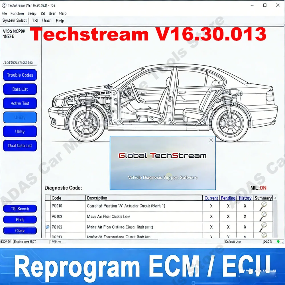 

Herramienta de escaneo Techstream V16.30.013 y diagnóstico de automóviles Scion, configuración del cliente, programación y repro