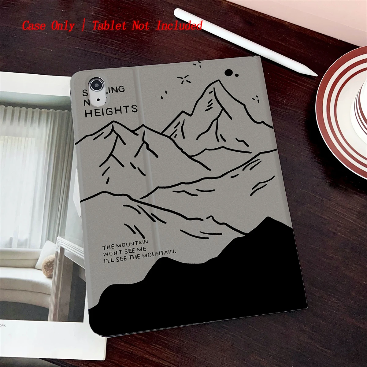 

8 Fresh Style Printed iPad Case, 360° Rotating Stand & Pen Slot,Book Style, Auto Sleep/Wake, Compatible with Various Apple iPads