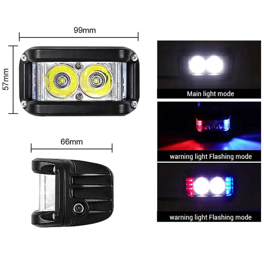 1PC Double Size Flashing Led Light Bar 4 Inch Led Car Motorcycle Light 4x4 Strobe Led Work Light Offroad ATV Tractor Boat Trucks