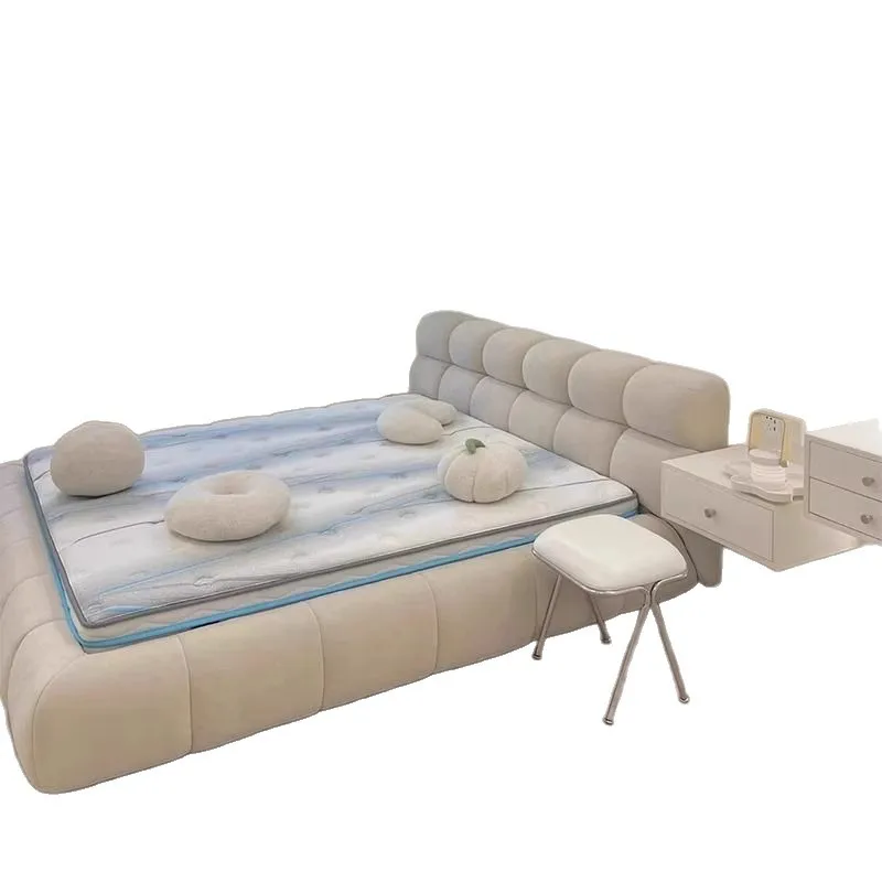 

Cream wind, milk fleece, soft bag puff bed, modern simplicity, technical cloth bed