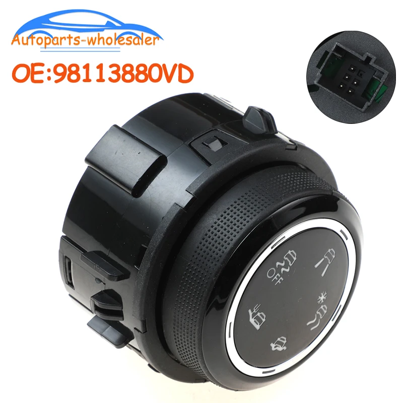 Car Rotary Wheel Switch 98113880VD For Peugeot 3008 4008 5008 for Citroen C3 Berlingo 98052503 96784282ZD 10094263