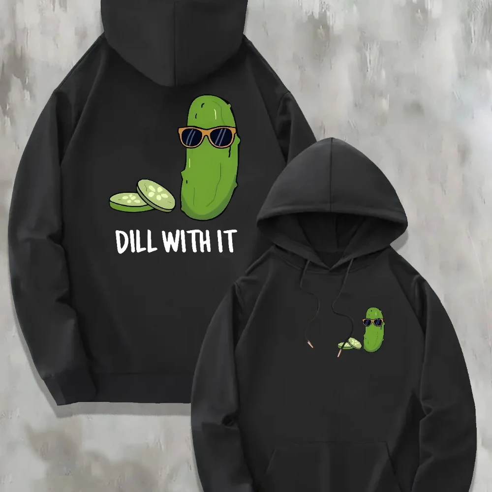 

Толстовка с забавным принтом «Дилл Пикл», стильный геометрический узор, стандартный крой, пуловер для мужчин и женщин
