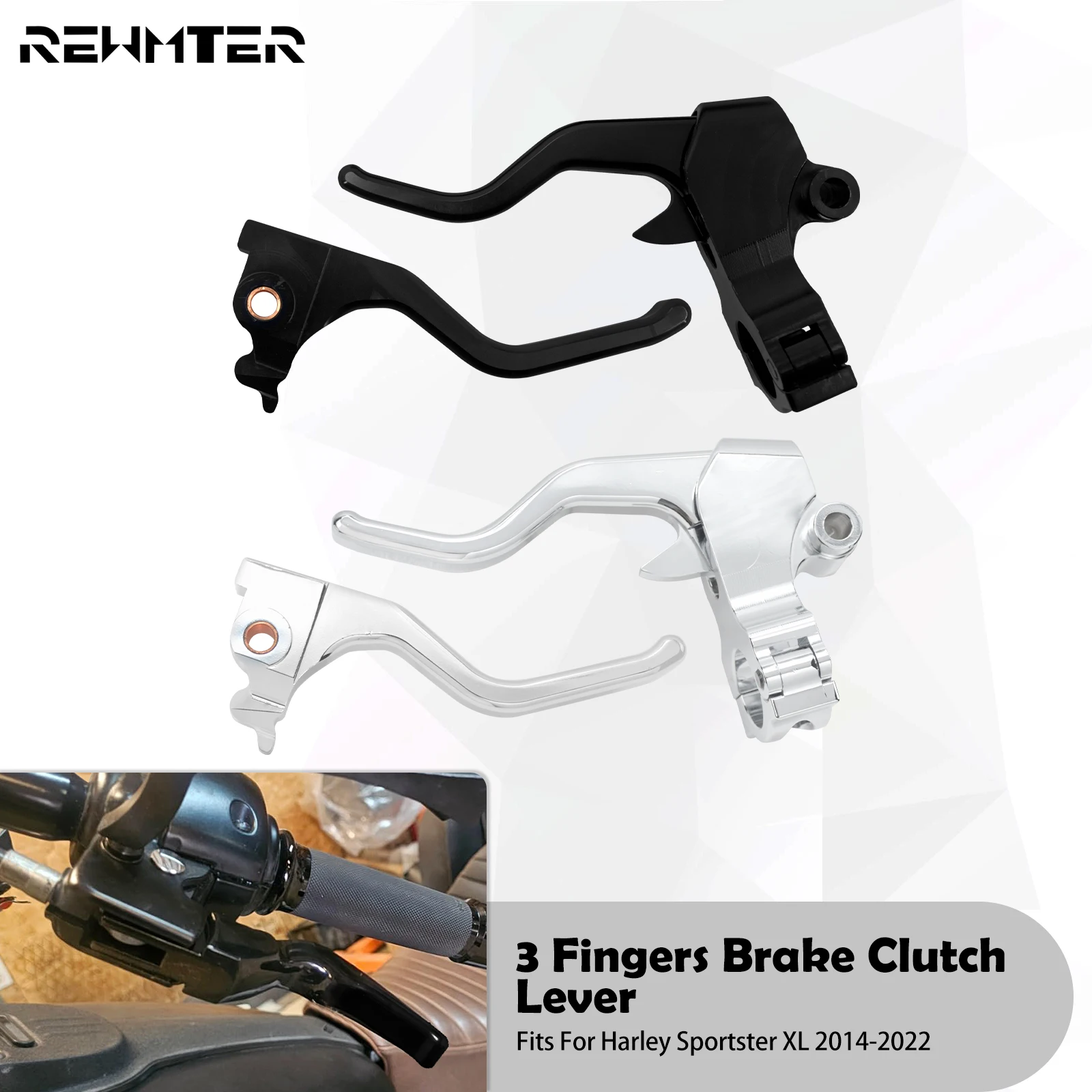 Motorcycle Short Brake Clutch Lever 1'' 25mm Handle Perch Brake Lever For Harley Sportster XL 883 1200 Iron 48 Super Low 2014-22