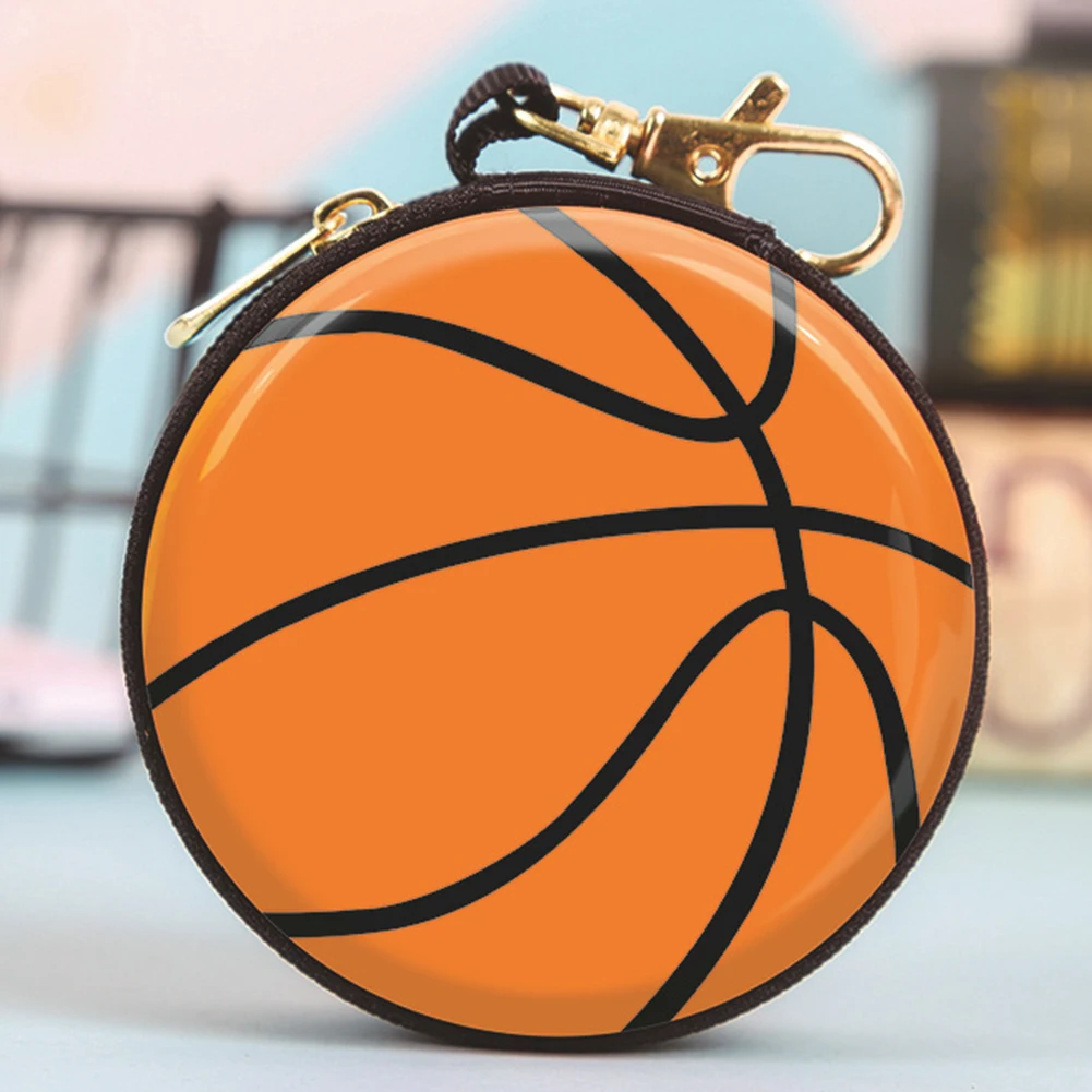 Ball Shaped Zipper Coin Purse Small Purse Creative Mini Wallet Cartoon Change Wallet for Children Birthday Gifts