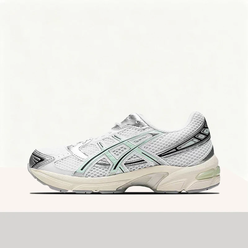 ASICS Gel-1130 Women's White/Green Low-Top Casual Runners – Non-Slip Durable Sole, Versatile Comfort & Everyday Fit 1202A164-120