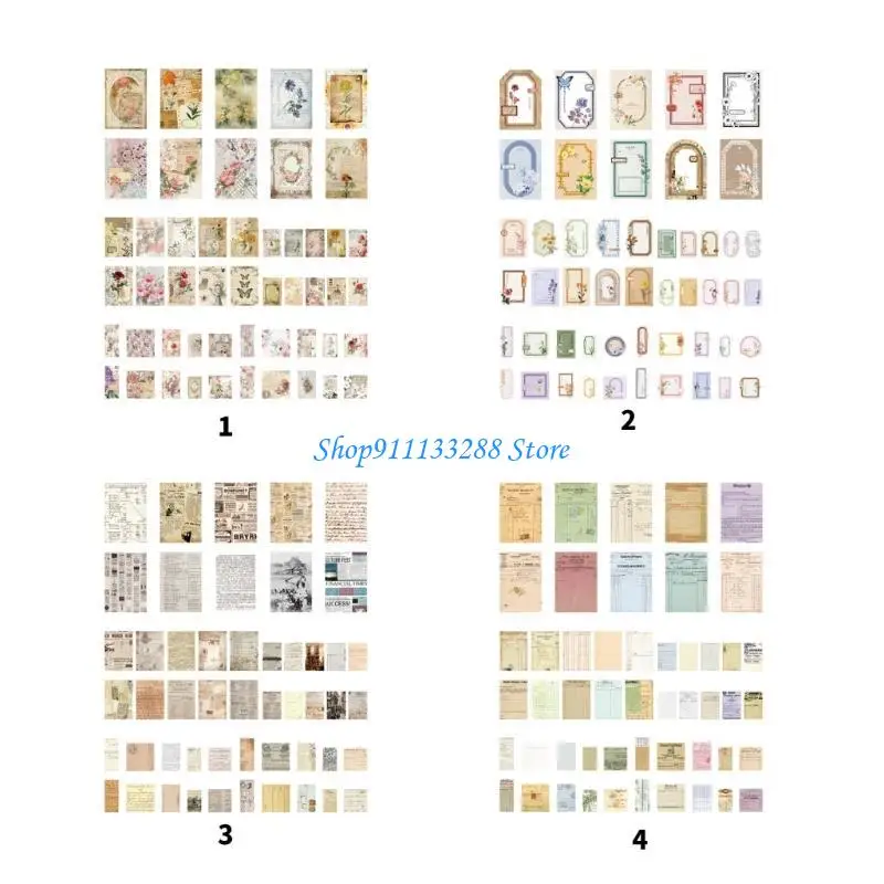 G88D Flower Plouse Paper Paper Scrapbooking Paper for Journal Photo Album