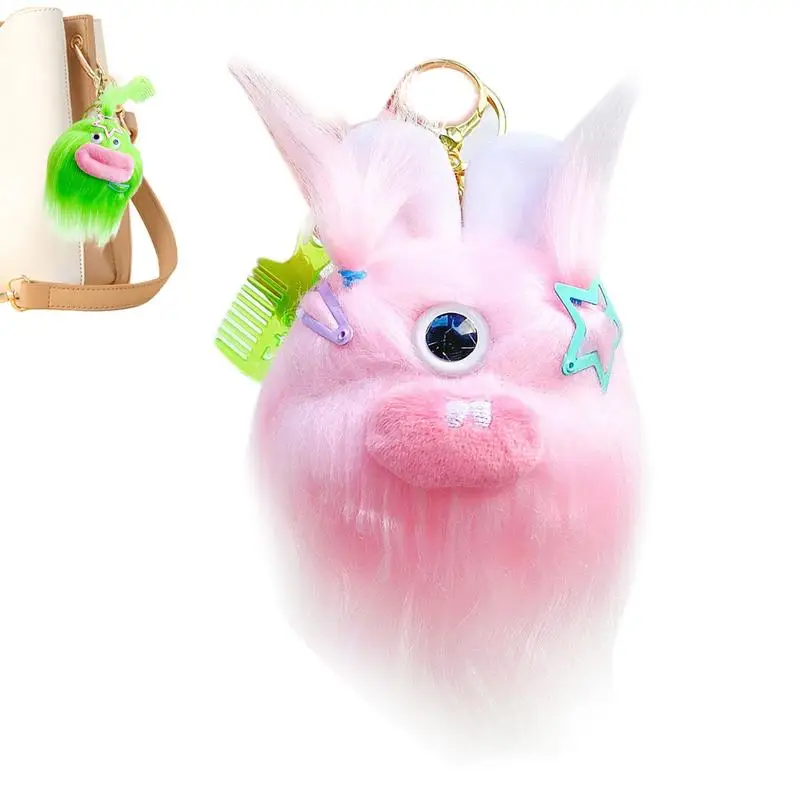 Cute Doll Keychain Long Hair Doll Keyholder Cartoon Bag Pendant Keyring Cute Doll Keyholder For Women Teenagers Kids