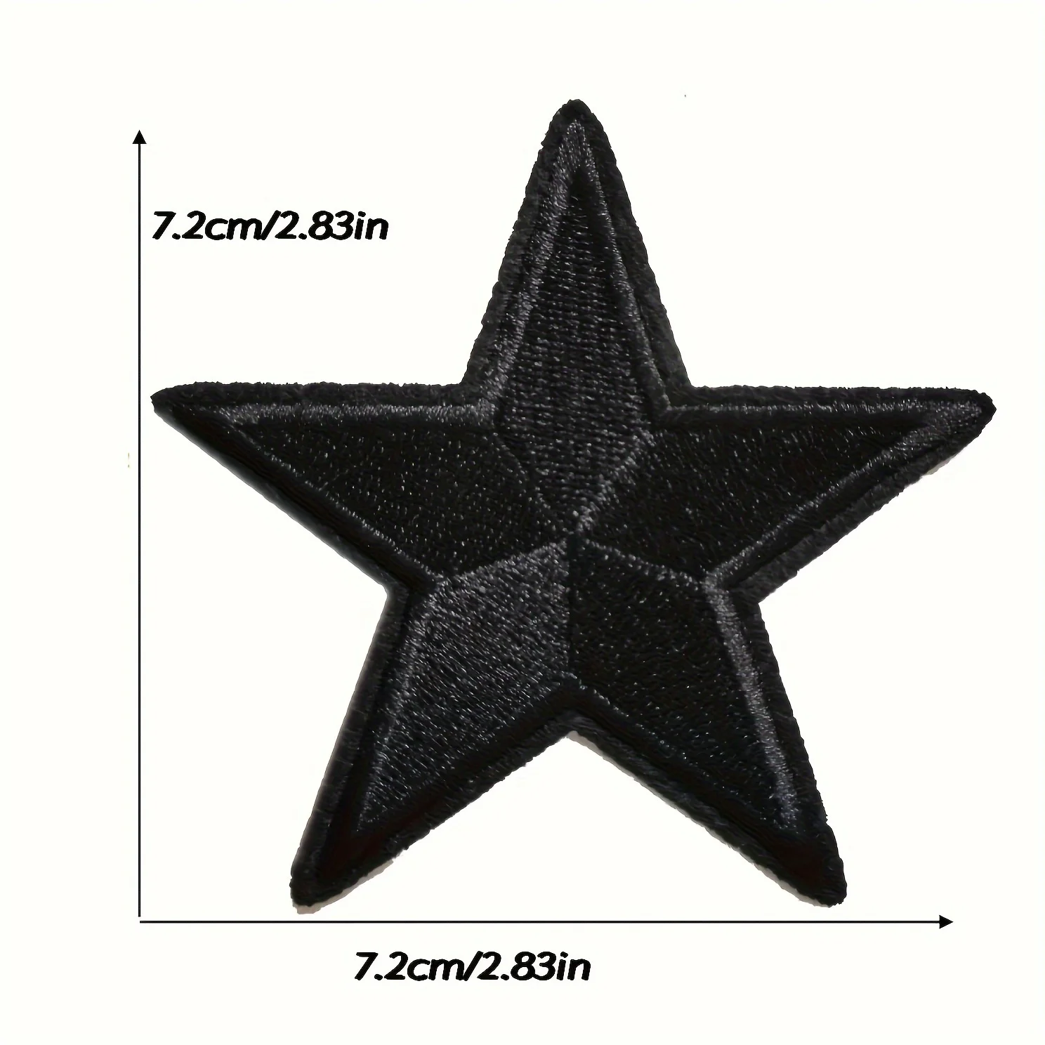 5-pack.Star patch, embroidered iron on/sewn patch, cute appliqué patch for clothing, jackets, hats, backpacks, jeans, black