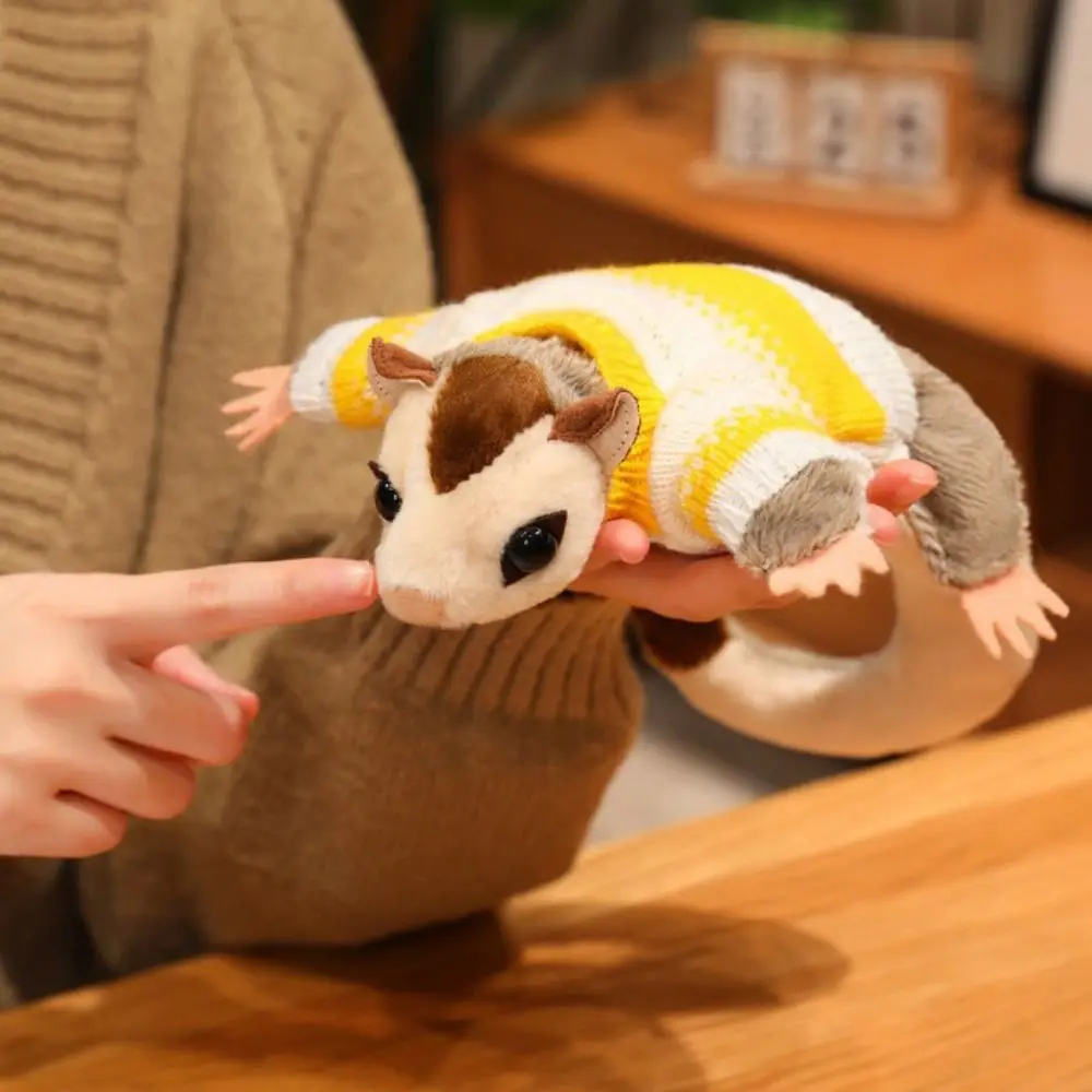 

Cozy Soft Sugar Glider Lovely Limbs Cartoon Anime Flying Squirrel Have Magnets Kawaii Style Animal Dolls Hand Center Pets