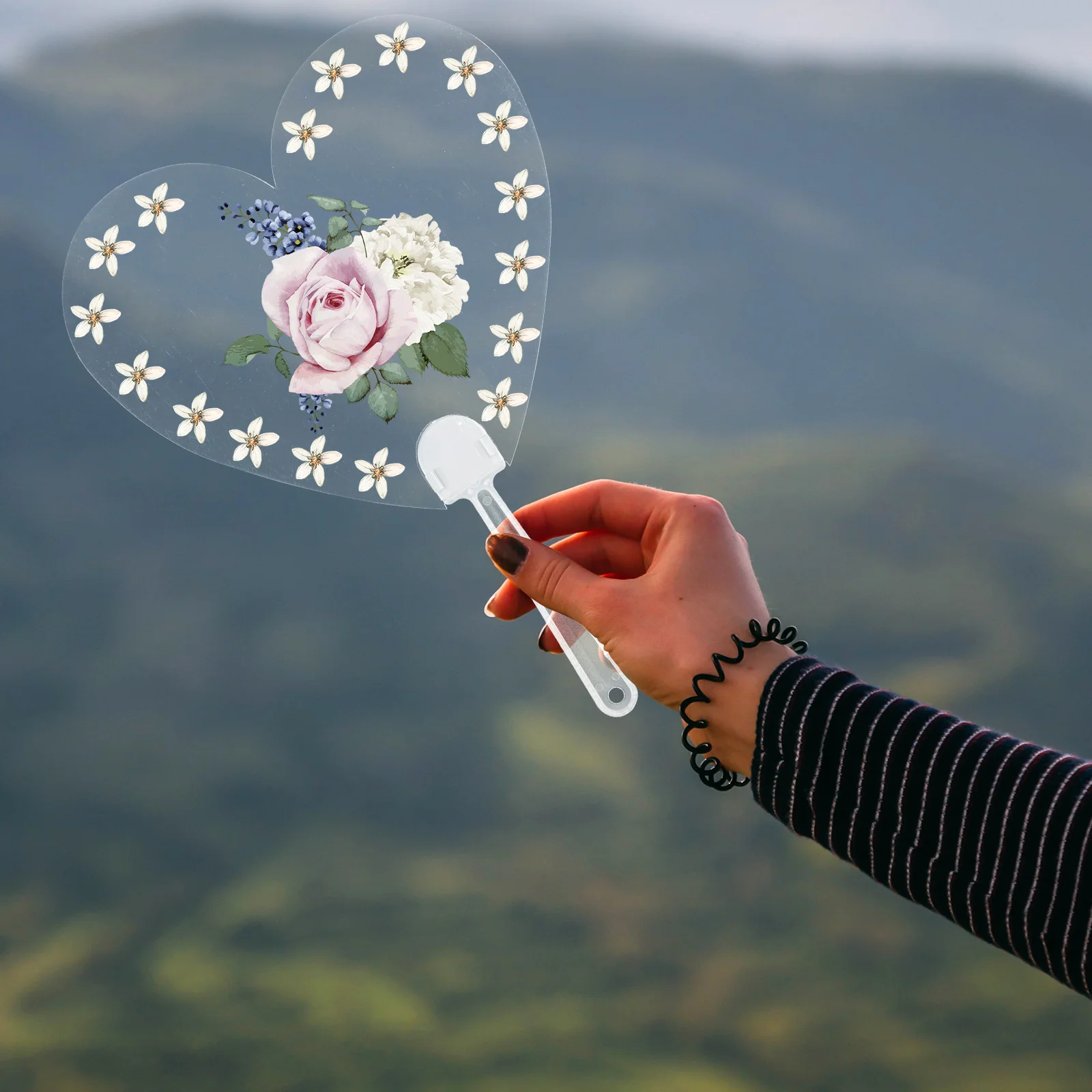 

8pcs Blank Graffiti Fans Transparent Diy Painting Fans For Kids Children Handicrafts Decorative Fan Supplies Pvc Craft