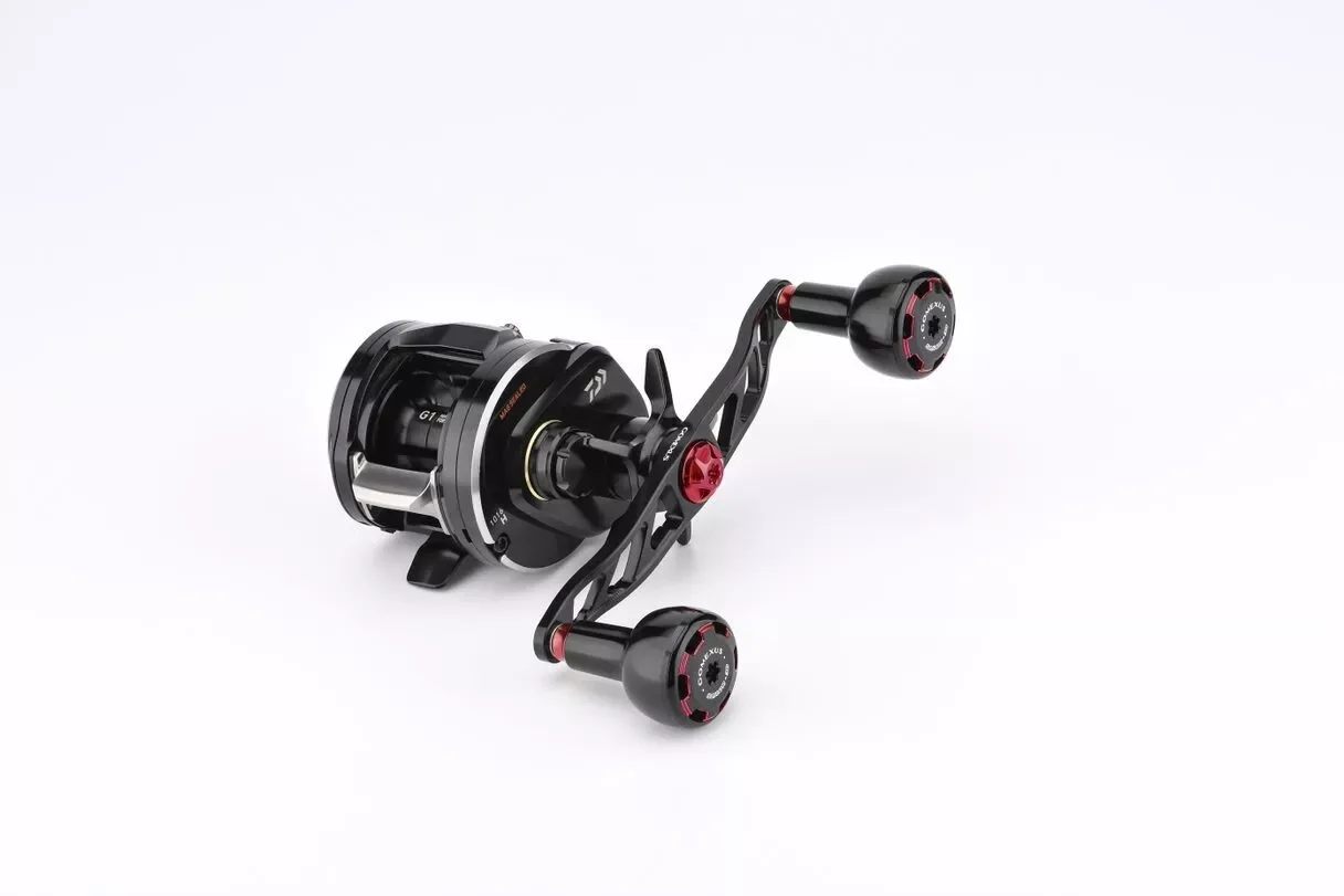 Gomexus Double Handle for Daiwa Zillion Ryoga Saltiga IC Shimano Tranx Calcutta Curado Baitcasting Reel Handle 120 mm BDH-AS30