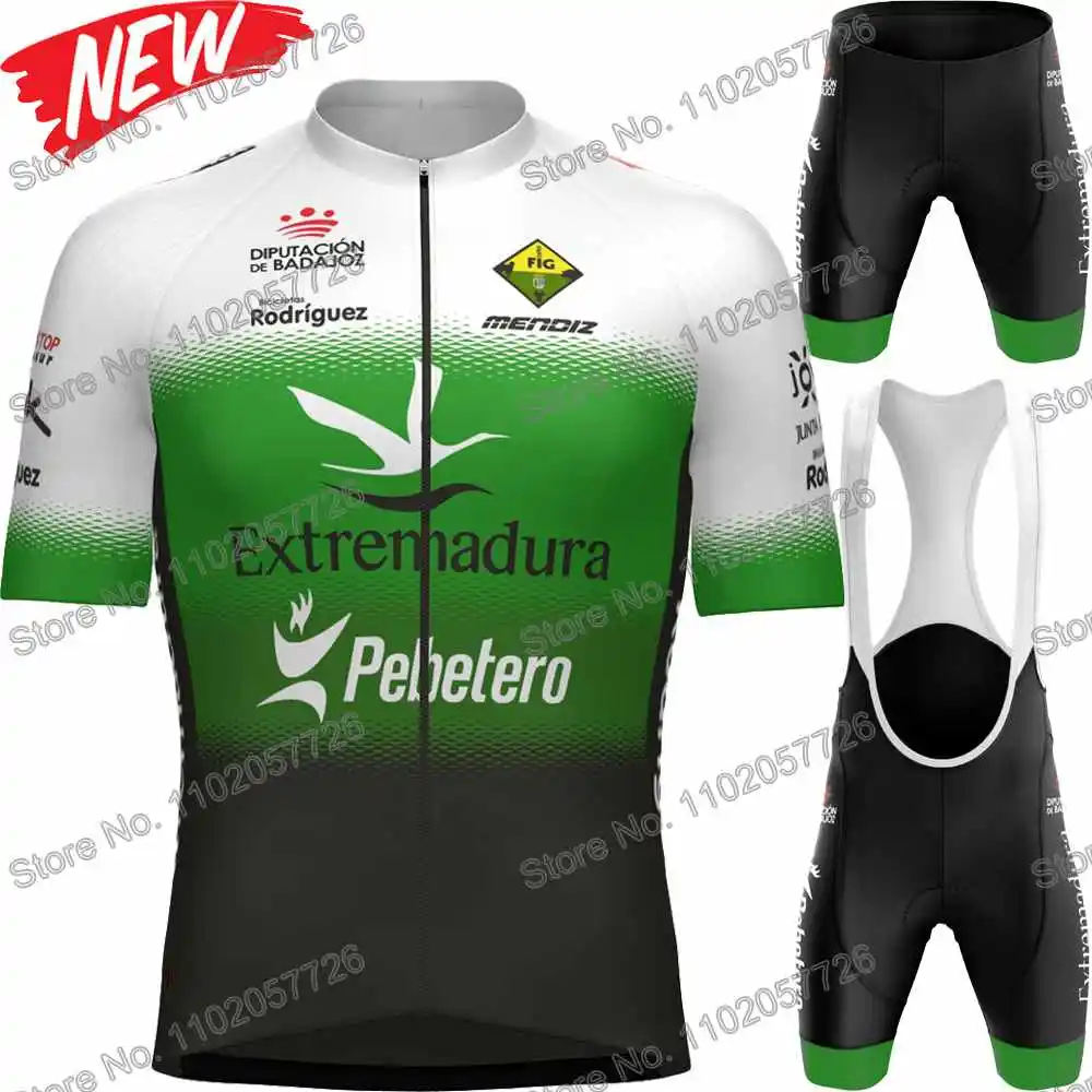 El Extremadura Pebetero 2025 Cycling Jersey Men's Set Summer Cycling Clothing Road Bike Shirt Suit MTB Women Bicycle Bib Shorts