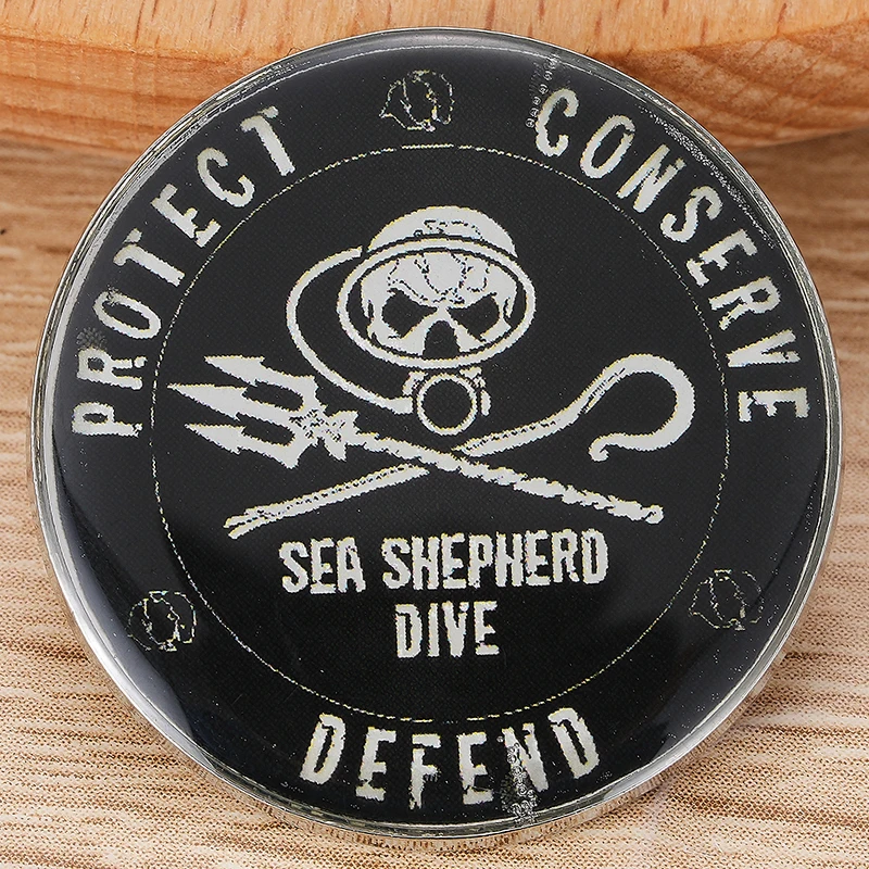 Dive Brooch Protect The Ocean Badge Fashion Creative Jewelry Gifts