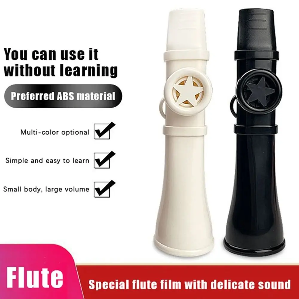 

Flute-shaped Kazoo Instrument Wear-resistant Detachable Colored Flute Learn Easily Portable ABS Kazoo Instrument Music Gift