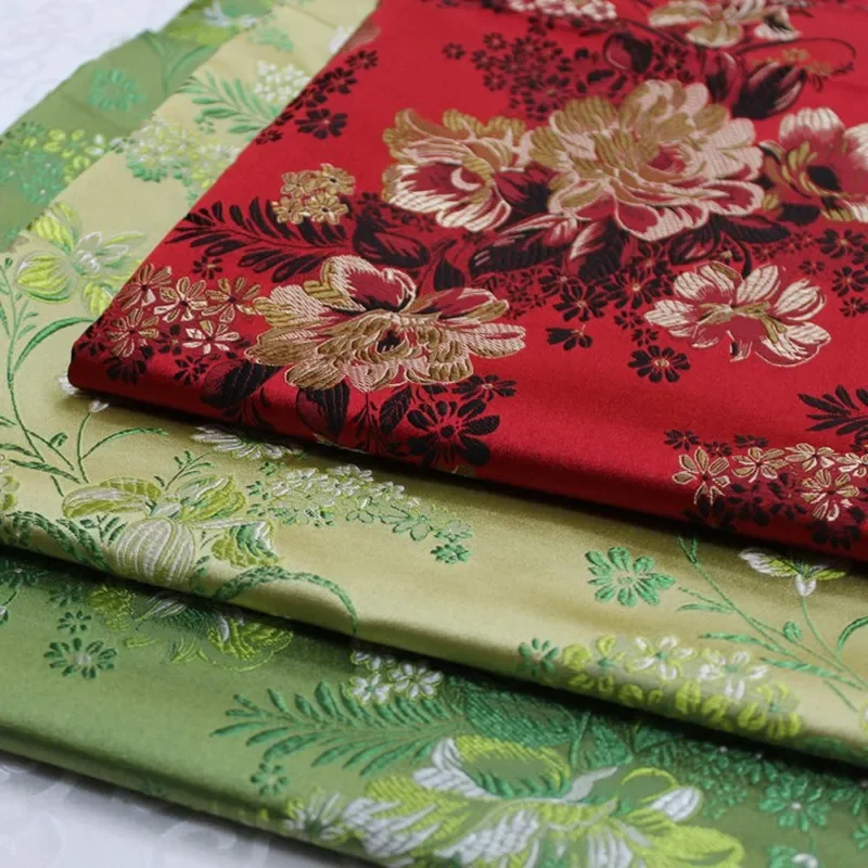 Chinese Style Brocade Jacquard Fabric for Women, Antique Silk Fabric, Cheongsam Fabrics, 1m