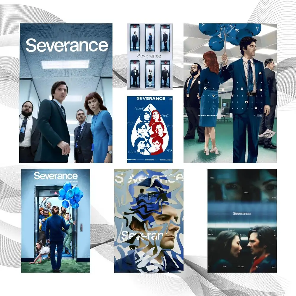 Series Streaming Severance Poster Peel And Stick Wall Art Self Adhesive PP Waterproof Wall Decor Living Room Bedroom Gift