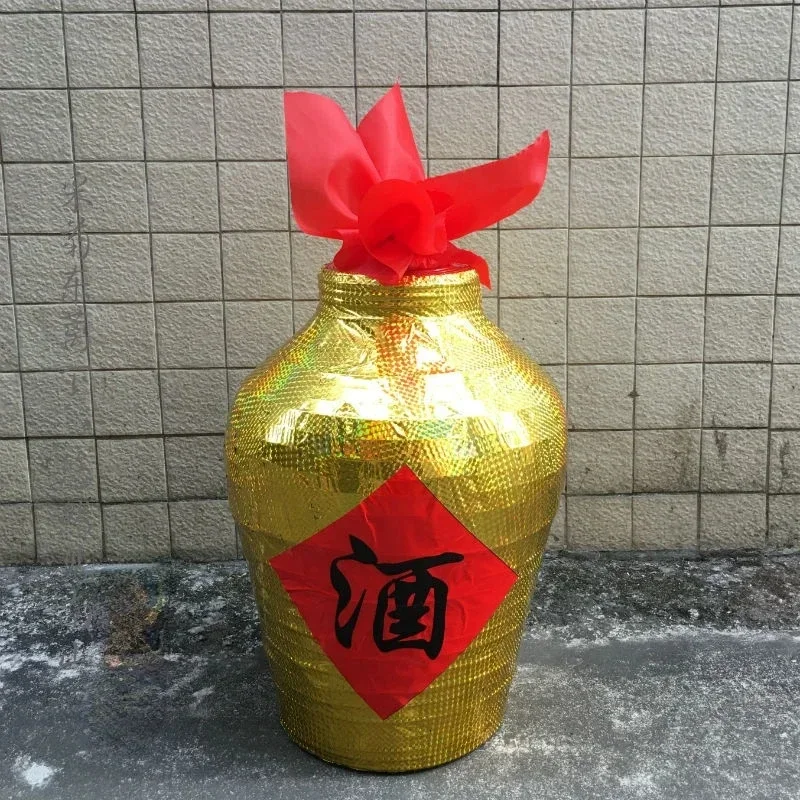 Accesorios de actuación de danza del león de ratán, danza del león borracho del altar de ratán, botella de decan del león de la puerta del vino