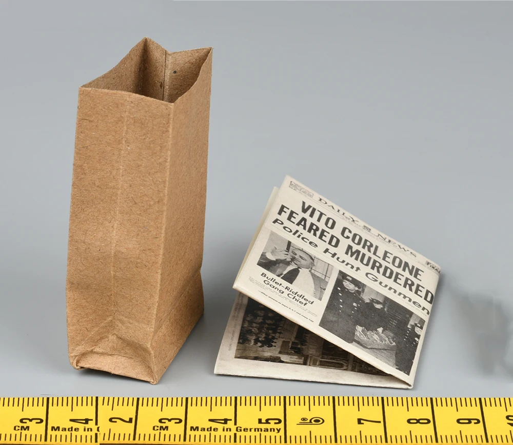 1/6 DAMTOYS DAM DMS033 The Godfather (1972) Vito Corleone Golden Years Version Newspaper Shopping Bag Orange Accessories Model