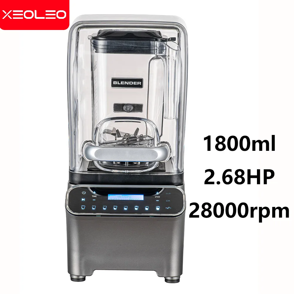 XEOLEO Commercial Wall-Breaking Maker Food Processor 1.8L Fruit Silent Blender Grain Soy Milk Smoothie Machine with Hood