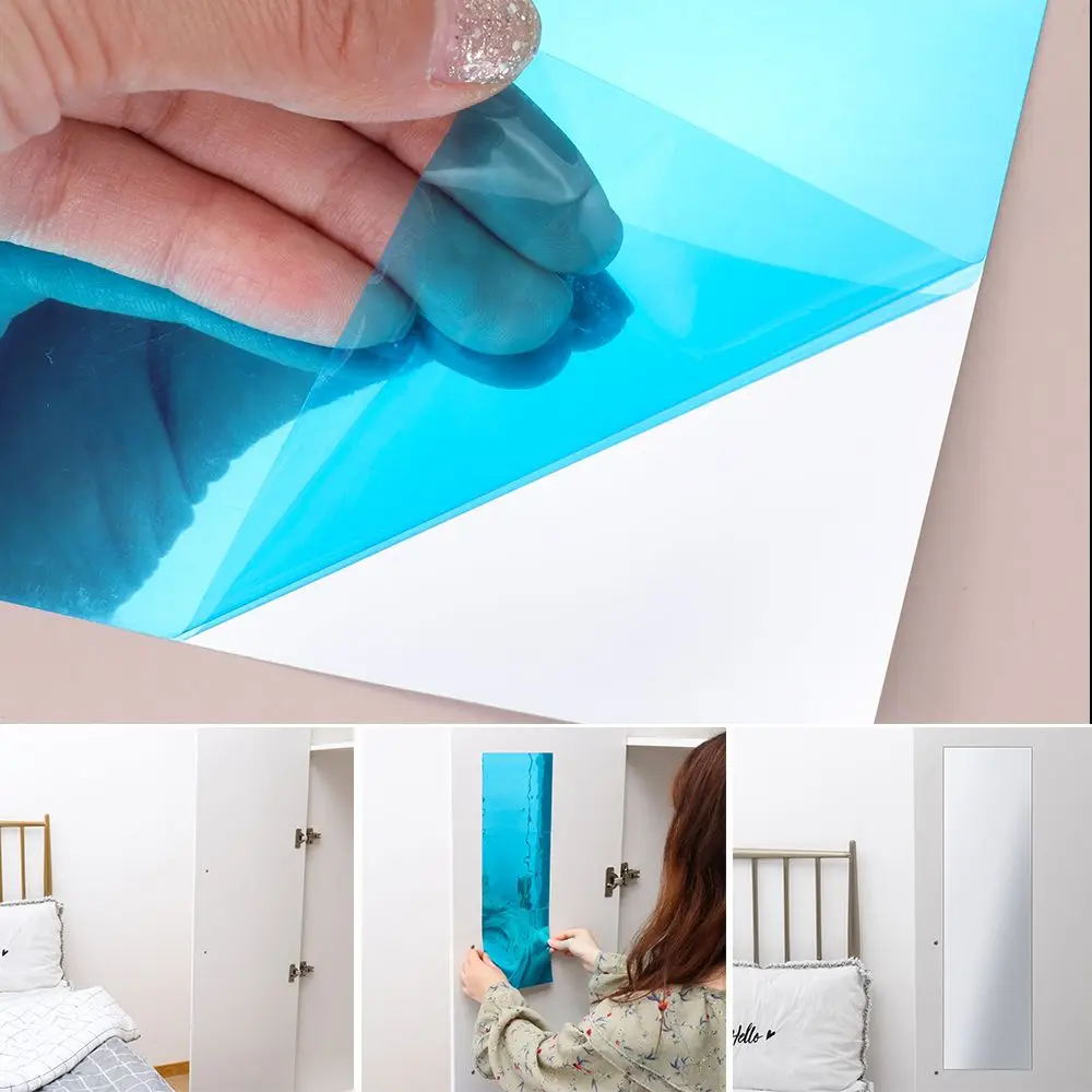 Ultra-thin Self-adhesive PET Mirror Sticker Soft Mirror Mirror Stickers Wall Stickers