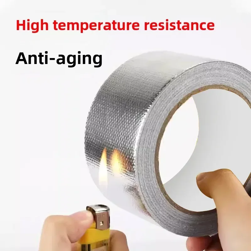 Thickened Fiberglass Aluminum Foil Tape for Protection, High Temperature Resistance, Waterproofing, and Beautiful Seam Adhesive