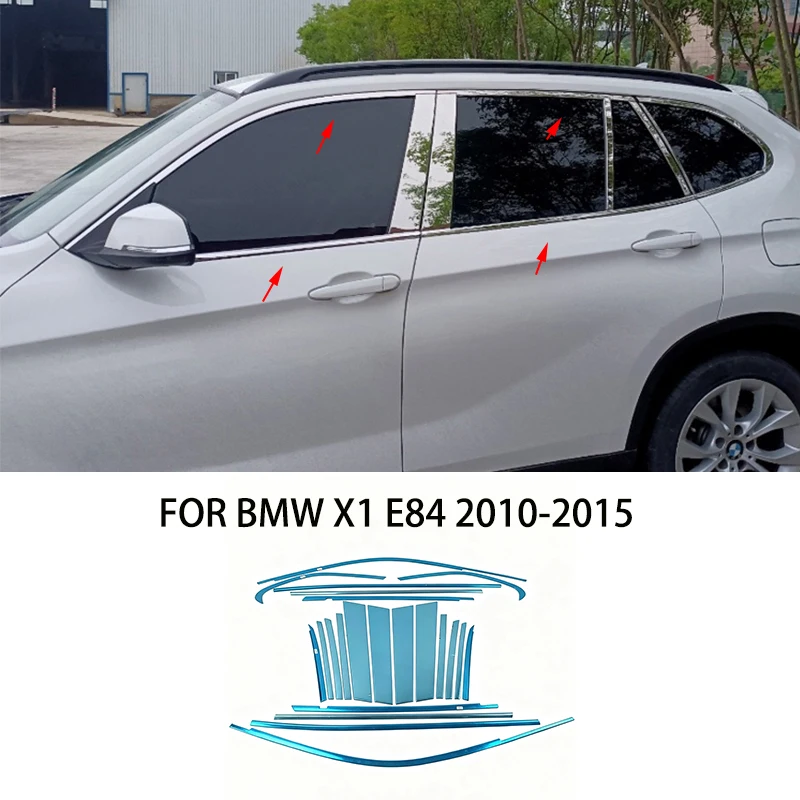 

Автомобильные аксессуары подходят для BMW X1 E84 2010-2015, хромированная полоса для литья окон из нержавеющей стали, накладка на порог, боковая крышка