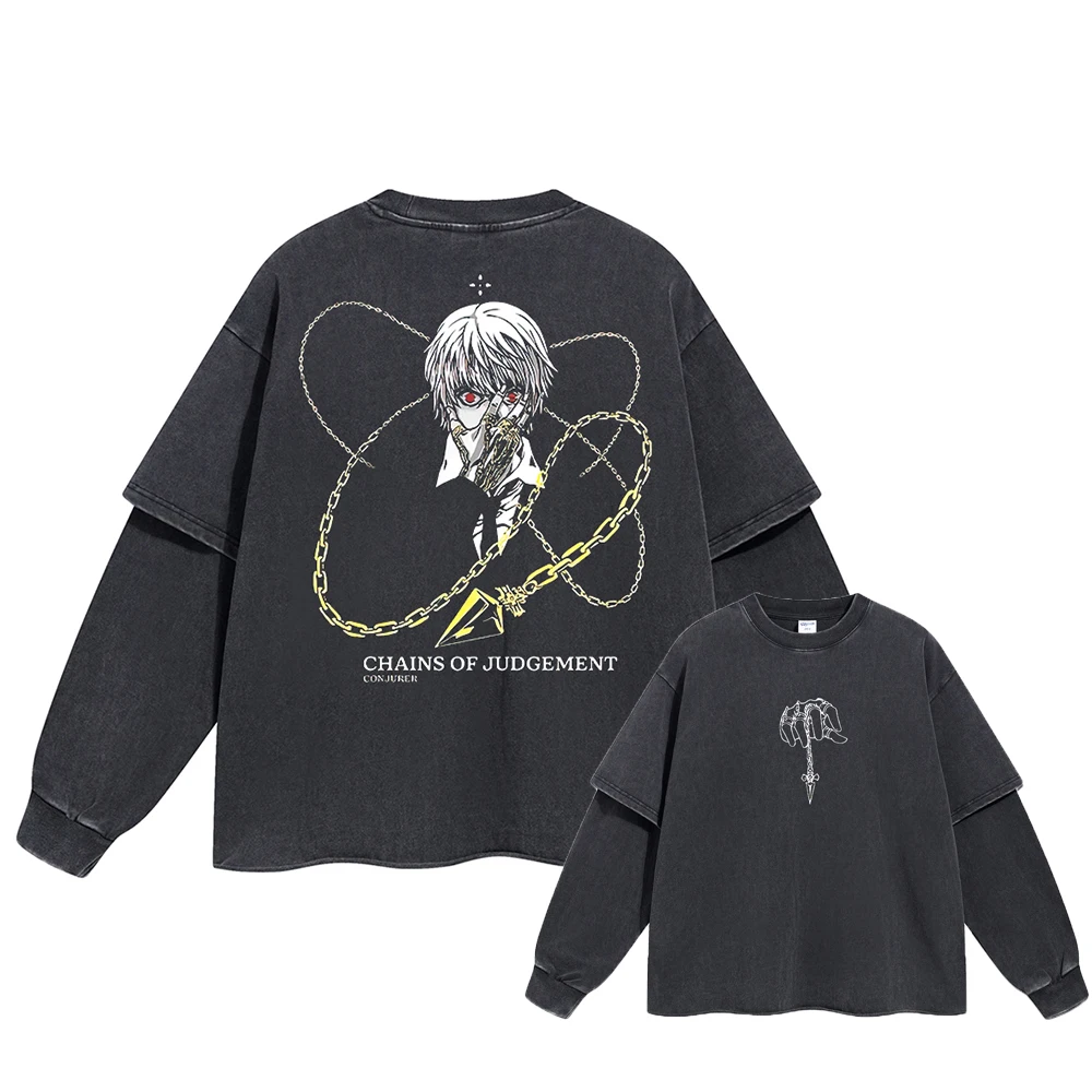 

Harajuku Streetwear Men Oversize T Shirt Unisex Anime Graphic Print Vintage T-Shirt Autumn Long Sleeve Cotton Tshirt
