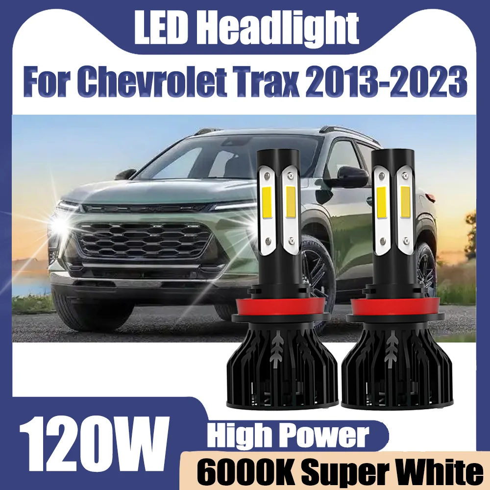

2PCS Canbus No error H11 20000LM LED Headlight Car Lights 120W High Power Turbo Auto Lamps 6000K For Chevrolet Trax 2013-2023