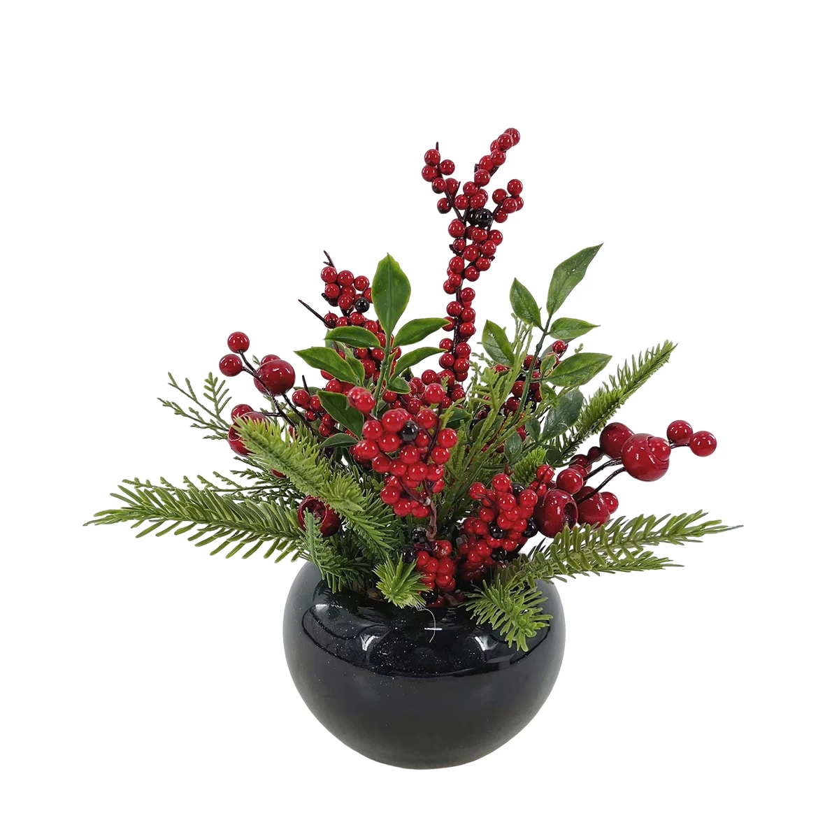 Christmas Decoration Artificial Plants Potted Red Berry Fake Plant For Home Decor 2023 Xmas New Year Party Ornaments