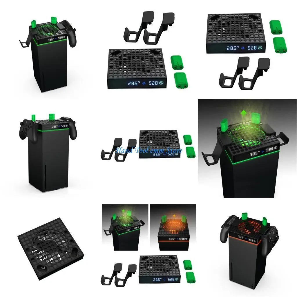 

H37F Consoles Cooling Fan Dock Station Stand Host Side Radiators Usb Game Fan for Game Consoles