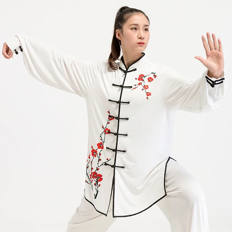 Tai Chi Clothes Wushu Clothing Kung Fu Dress Martial Art Uniform Women And Men Paint Banboo And Plum Bossom 2022 New Style