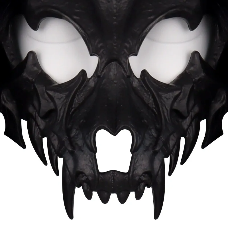 2025 New Stylish and Exquisite Animal Mask for Halloween Carnival COS Werewolf Mask Solid Color Fox Mask Cosplay Accessory