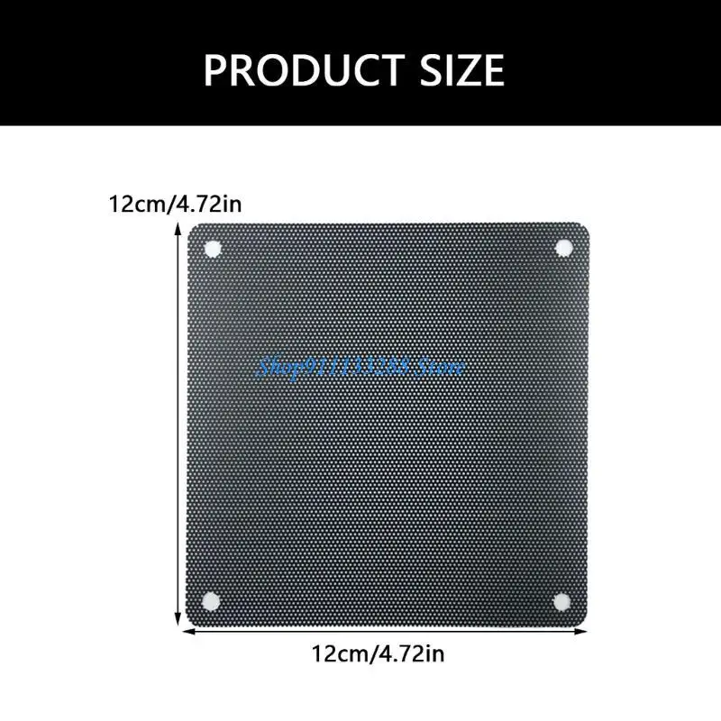 G88D PVC PC Fan Fan Debu Filter Net Casing Casing Debu Debu Tutup Debu 12x12cm